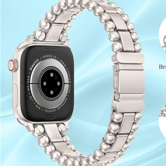 NEW Luxury Beaded Dressy Apple Watch Band main image 5